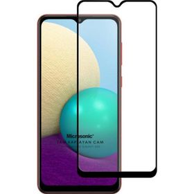Microsonic Samsung Galaxy A02 Tam Kaplayan Temperli Siyah Cam Ekran Koruyucu