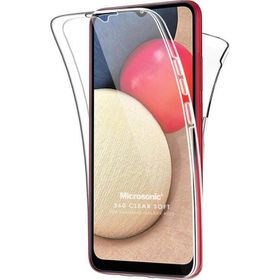 Microsonic Samsung Galaxy A02S 6 Tarafı Tam Full Koruma 360 Clear Soft Şeffaf Kılıf