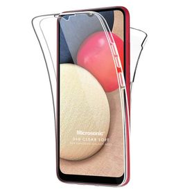Microsonic Samsung Galaxy A02S 6 Tarafı Tam Full Koruma 360 Clear Soft Şeffaf Kılıf
