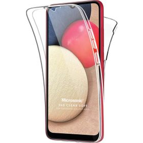 Microsonic Samsung Galaxy A02S 6 Tarafı Tam Full Koruma 360 Clear Soft Şeffaf Kılıf