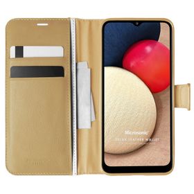 Microsonic Samsung Galaxy A02S Delux Leather Wallet Kırmızı Kılıf