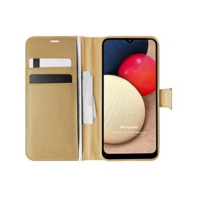 Microsonic Samsung Galaxy A02S Delux Leather Wallet Kırmızı Kılıf