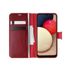 Microsonic Samsung Galaxy A02S Delux Leather Wallet Kırmızı Kılıf