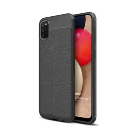 Microsonic Samsung Galaxy A02S Deri Dokulu Silikon Lacivert Kılıf