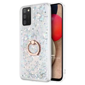 Microsonic Samsung Galaxy A02S Glitter Liquid Holder Pembe Kılıf