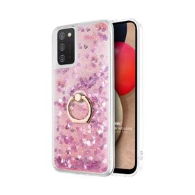 Microsonic Samsung Galaxy A02S Glitter Liquid Holder Pembe Kılıf