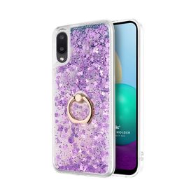 Microsonic Samsung Galaxy A02S Glitter Liquid Holder Pembe Kılıf