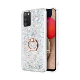 Microsonic Samsung Galaxy A02S Glitter Liquid Holder Pembe Kılıf