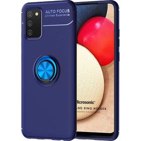 Microsonic Samsung Galaxy A02S Kickstand Ring Holder Siyah Kılıf