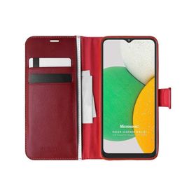 Microsonic Samsung Galaxy A03 Core Leather Wallet Kırmızı Kılıf