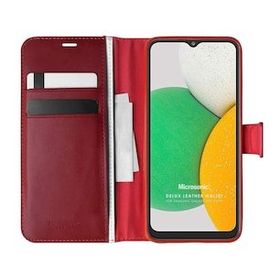 Microsonic Samsung Galaxy A03 Delux Leather Wallet Kırmızı Kılıf