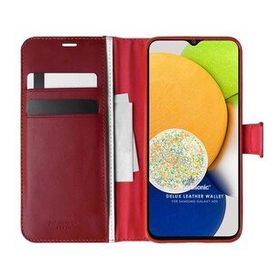 Microsonic Samsung Galaxy A03 Delux Leather Wallet Kırmızı Kılıf