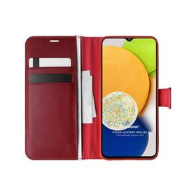 Microsonic Samsung Galaxy A03 Delux Leather Wallet Kırmızı Kılıf