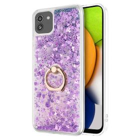 Microsonic Samsung Galaxy A03 Glitter Liquid Holder Mor Kılıf