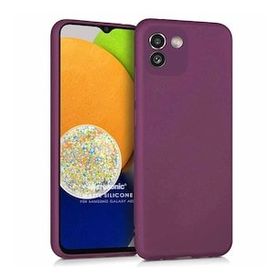 Microsonic Samsung Galaxy A03 Matte Silicone Mor Kılıf