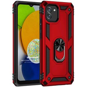 Microsonic Samsung Galaxy A03 Military Ring Holder Cep Telefonu Kılıfı