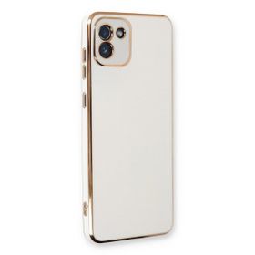 Microsonic Samsung Galaxy A03 Olive Plated Beyaz Kılıf