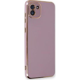 Microsonic Samsung Galaxy A03 Olive Plated Lila Kılıf