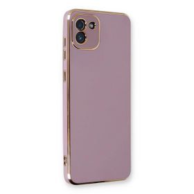 Microsonic Samsung Galaxy A03 Olive Plated Lila Kılıf