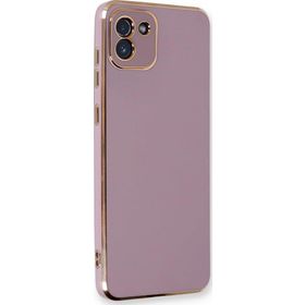 Microsonic Samsung Galaxy A03 Olive Plated Lila Kılıf