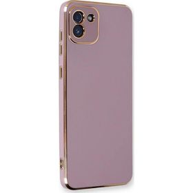 Microsonic Samsung Galaxy A03 Olive Plated Lila Kılıf