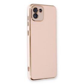 Microsonic Samsung Galaxy A03 Olive Plated Pembe Kılıf