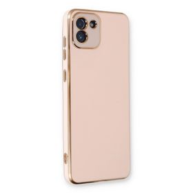 Microsonic Samsung Galaxy A03 Olive Plated Pembe Kılıf