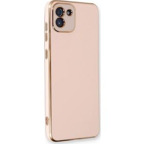 Microsonic Samsung Galaxy A03 Olive Plated Pembe Kılıf