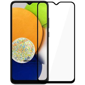 Microsonic Samsung Galaxy A03 Tam Kaplayan Temperli Siyah Cam Ekran Koruyucu
