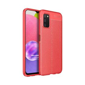 Microsonic Samsung Galaxy A03S Deri Dokulu Silikon Siyah Kılıf