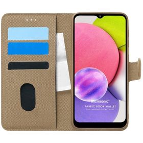 Microsonic Samsung Galaxy A03S Fabric Book Wallet Cep Telefonu Kılıfı