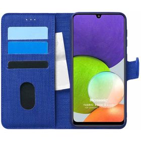 Microsonic Samsung Galaxy A03S Fabric Book Wallet Cep Telefonu Kılıfı