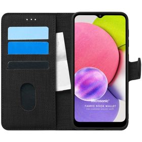 Microsonic Samsung Galaxy A03S Fabric Book Wallet Cep Telefonu Kılıfı