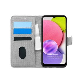 Microsonic Samsung Galaxy A03S Fabric Book Wallet Cep Telefonu Kılıfı