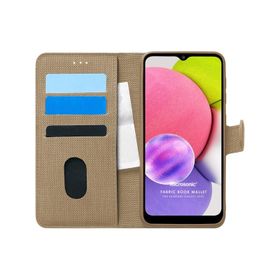 Microsonic Samsung Galaxy A03S Fabric Book Wallet Cep Telefonu Kılıfı