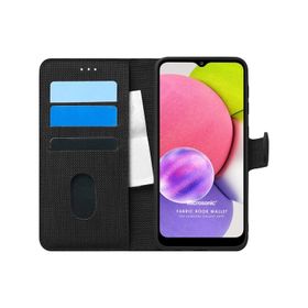 Microsonic Samsung Galaxy A03S Fabric Book Wallet Cep Telefonu Kılıfı