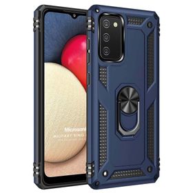 Microsonic Samsung Galaxy A03S Military Ring Holder Pembe Kılıf
