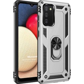 Microsonic Samsung Galaxy A03S Military Ring Holder Pembe Kılıf