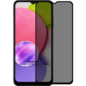 Microsonic Samsung Galaxy A03S Privacy 5D Gizlilik Filtreli Siyah Cam Ekran Koruyucu