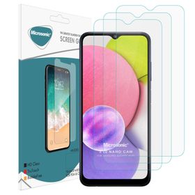 Microsonic Samsung Galaxy A03S Screen Protector Nano Glass 3 Adet Cam Ekran Koruyucu