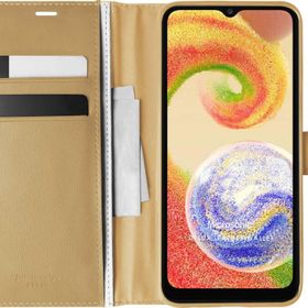 Microsonic Samsung Galaxy A04 Delux Leather Wallet Gold Kılıf