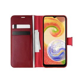 Microsonic Samsung Galaxy A04 Delux Leather Wallet Kırmızı Kılıf