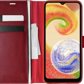 Microsonic Samsung Galaxy A04 Delux Leather Wallet Kırmızı Kılıf