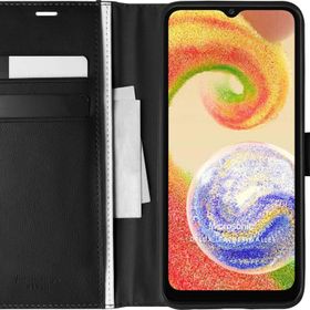 Microsonic Samsung Galaxy A04 Delux Leather Wallet Siyah Kılıf