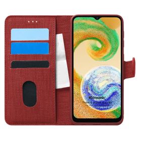 Microsonic Samsung Galaxy A04 Fabric Book Wallet Kırmızı Kılıf