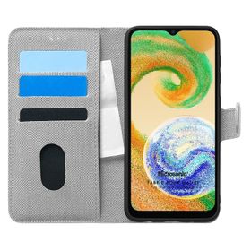 Microsonic Samsung Galaxy A04 Fabric Book Wallet Siyah Kılıf