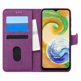 Microsonic Samsung Galaxy A04 Fabric Book Wallet Siyah Kılıf