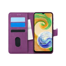 Microsonic Samsung Galaxy A04 Fabric Book Wallet Siyah Kılıf