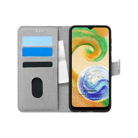 Microsonic Samsung Galaxy A04 Fabric Book Wallet Siyah Kılıf