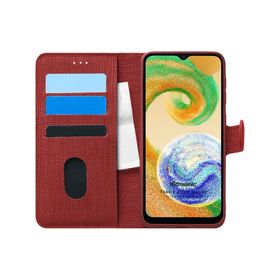 Microsonic Samsung Galaxy A04 Fabric Book Wallet Siyah Kılıf